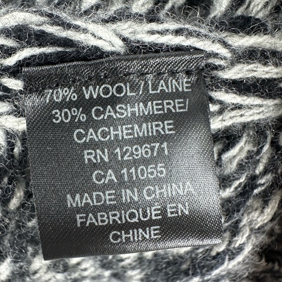 360 Cashmere Black Multi Beau Cashmere Wool Tank Size XS Sleeveless Sweater Top - Picture 7 of 11